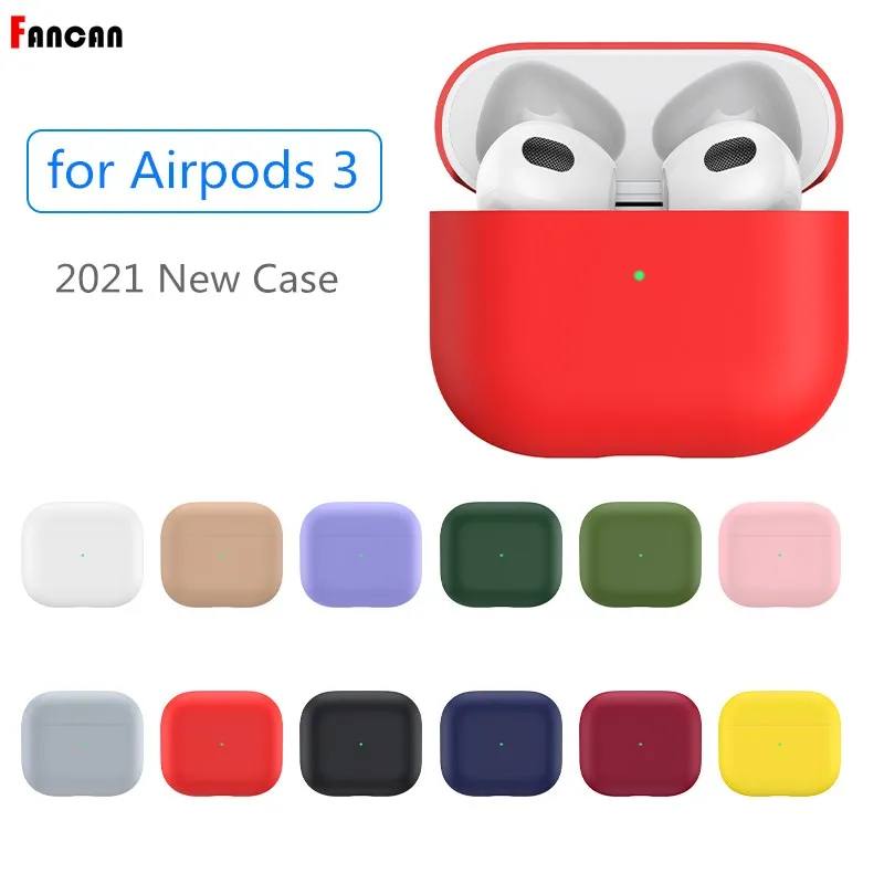 

Case for Airpods 3 Soft Liquid Official Silicone 2021 Air Pods 3 Earphone Protector Case New Funda for Apple Airpods 3 Cover