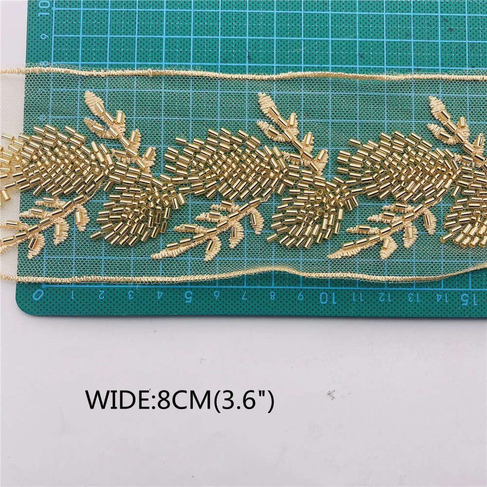 

Branch icon Beaded & Embroidered Trim for Bridal Wedding craft for DIY garment
