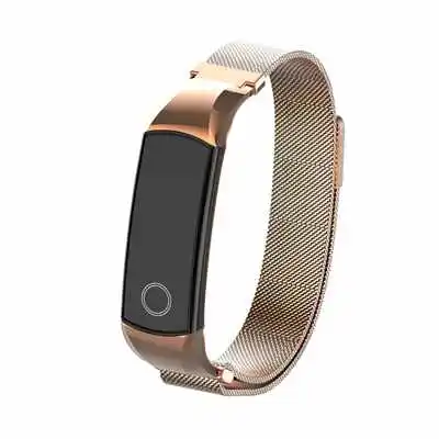 Rose Gold Миланский металлический ремешок для huawei Honor Band 5 4, сменный Браслет из нержавеющей стали, ремешок для часов, браслет Band 5, умные аксессуары - Цвет: Rose Gold