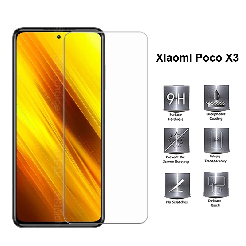 Закаленное стекло для Ksiomi Xiami Xiaomi Poco X3 NFC защита экрана защитное на cristal xiaomi poco x3