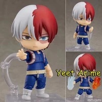 hot anime figure 10cm my hero academia 1112 todoroki shoto can change face q version pvc action figure collection doll toy gift