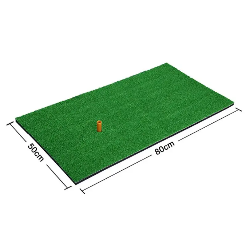 

80*50CM Golf Practice Grass Mat Indoor Training Hitting Pad Backyard Golf Mat With Tee Outdoor Mini Golf Training Aids Accessory