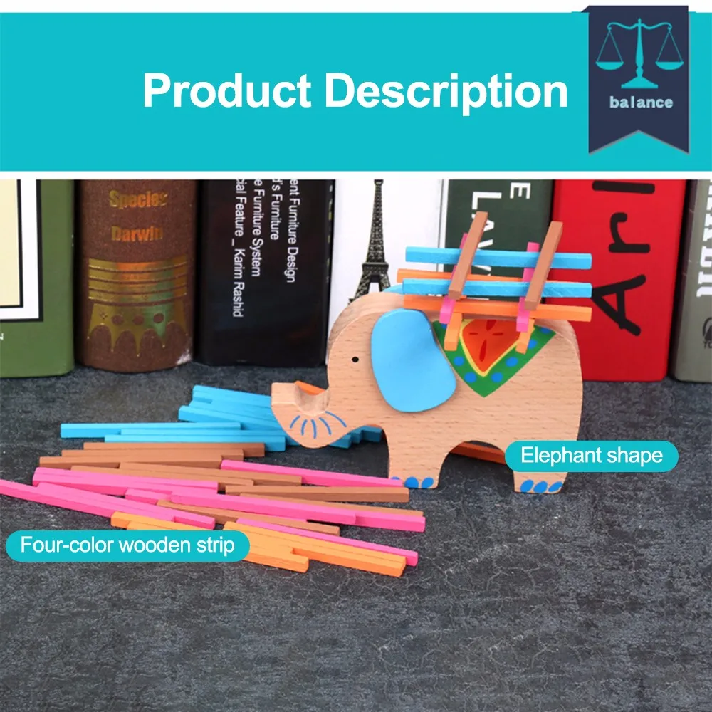 828 цена детские игрушки обучающие балансирующие блоки слона деревянные из бука