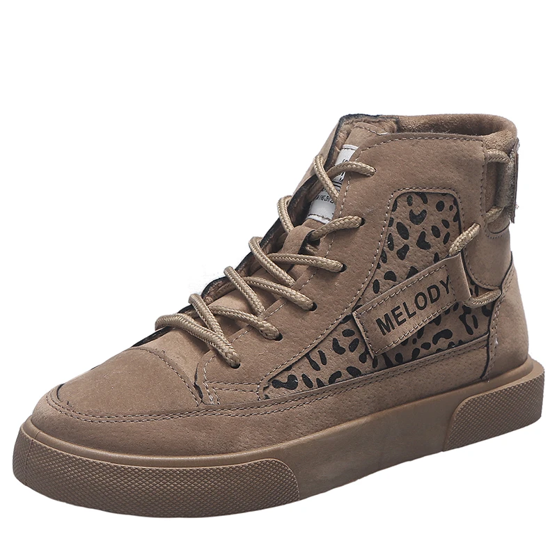 Ботинки martin замшевые ботильоны леопардовой расцветки с перекрестными кружевами