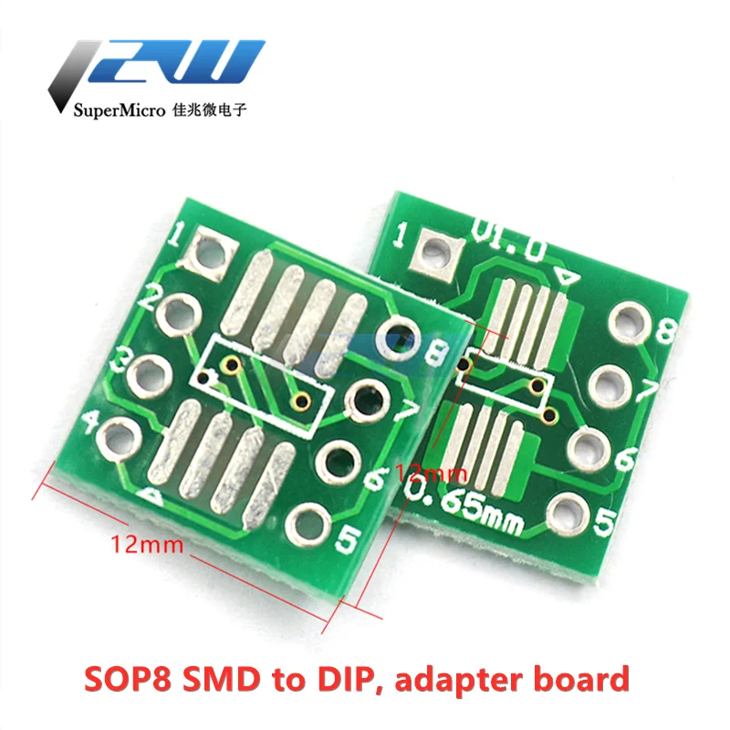 20 шт./лот TSSOP8 SSOP8 SOP8 К DIP8 PCB SOP 8 плата передачи DIP Pin шаг адаптер|Импульсный источник