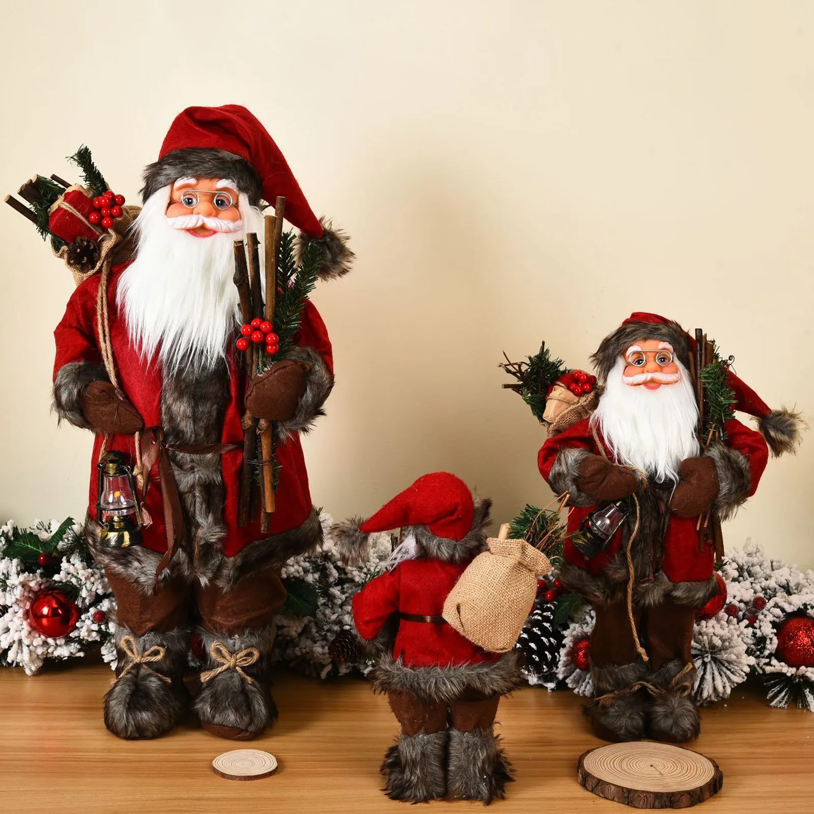 

2020 Papa Noel Creative Cloth Santa Claus Doll Mini Doll Toy Table Decoration For Home Xmas Decoration Santa Claus Present