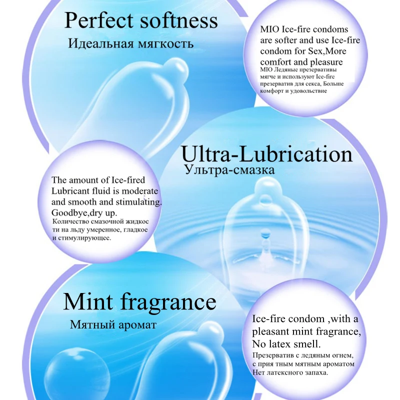 MIO презервативы ультра тонкий ледяной огненный из натурального латекса
