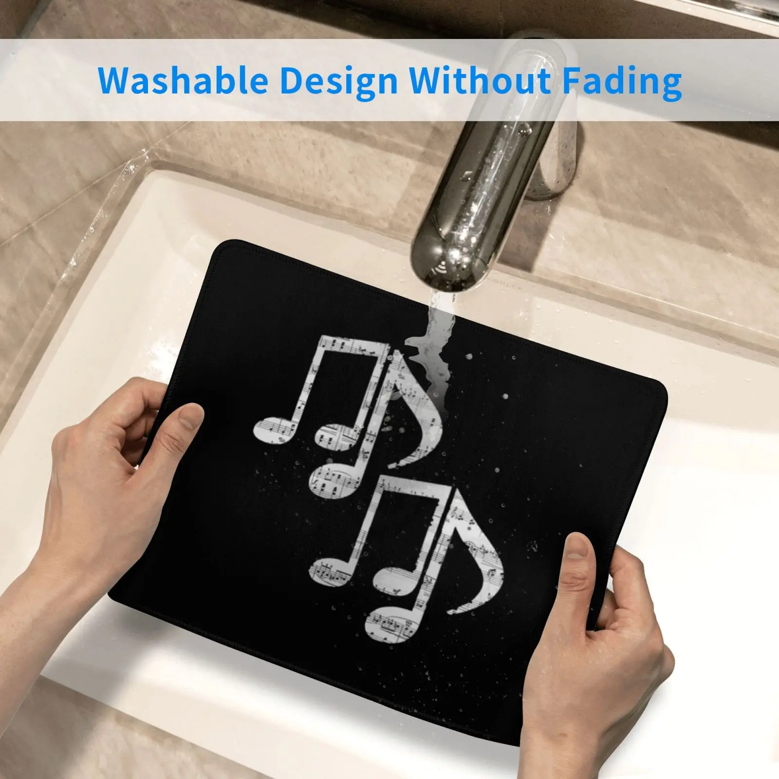 

Music Notes Mouse Pad DIY Print Music Note Musical Musician Sound Song Guitar Band Instrument Melody