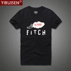 Футболка YiRuiSen мужская с вышивкой, модная тенниска из 100% хлопка, топ с буквенным принтом, Винтажная летняя повседневная майка