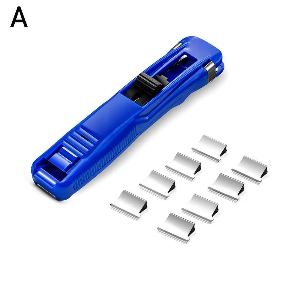 

New Clip Push Stapler Reusable Binding File Paper Clip Remover Supplies Clips Push Folder Staple School Clamp Set Binder Of N2X7