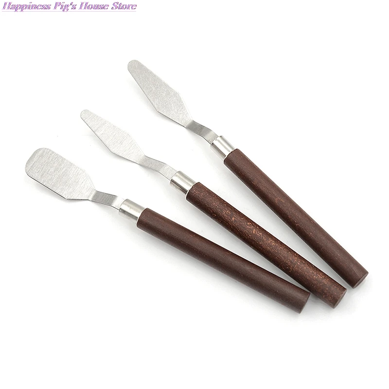 

3pcs Hot Sale 16cm Professional Stainless Steel Artist Painting Palette Knife Kit Spatula Paint Art Craft Clay Tools