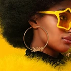 Серьги-кольца, 20-100 мм, с именем на заказ