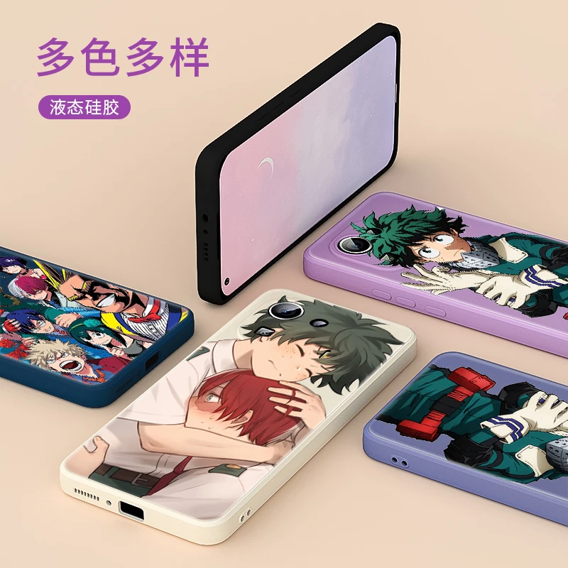 

Hot Anime My Hero Academia For Xiaomi Mi 11 Ultra 10T 10S 9 5G Pro Lite Youth Mix 4 Liquid Silicone Soft Cover Phone Case