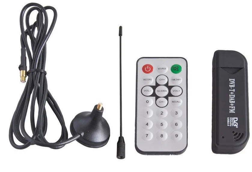 Новинка Цифровой ТВ тюнер USB 2 0 SDR + DAB FM приемник TV Stick R820T RTL2832U Видеозапись в