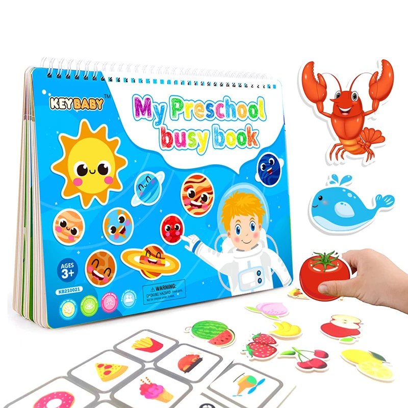 

Busy Book Children Toys My First Busy Book DIY Velcro Quiet Book Preschool Learning Set Montessori Educational Toys For Children