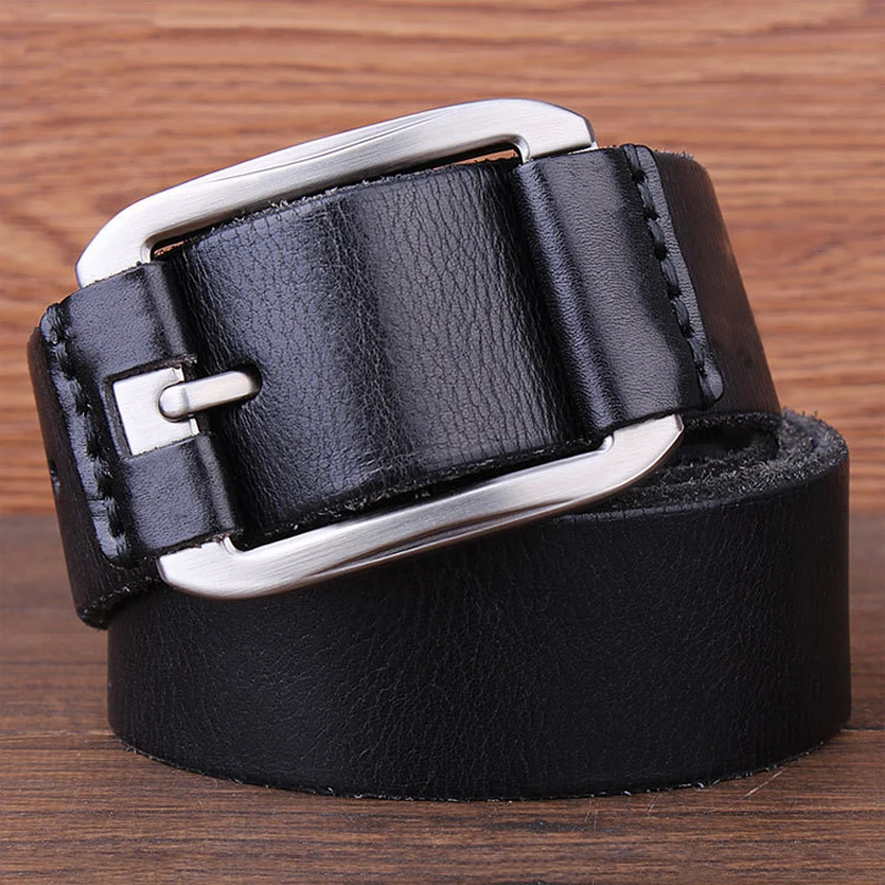 MEDYLA Men Top Layer Leather Casual High Quality Belt Vintage Design Pin Buckle Genuine Leather Belts For Official Genuine