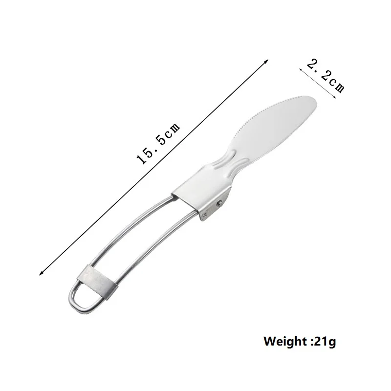

4 Pcs 1 Set Portable Tableware Outdoor Camping Travel Picnic Foldable Stainless Steel Cutlery Set Spoon Fork Knife