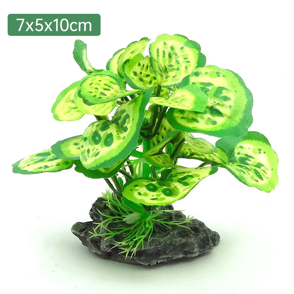 Искусственные растения имитирующие листья маленькие водные аквариумы