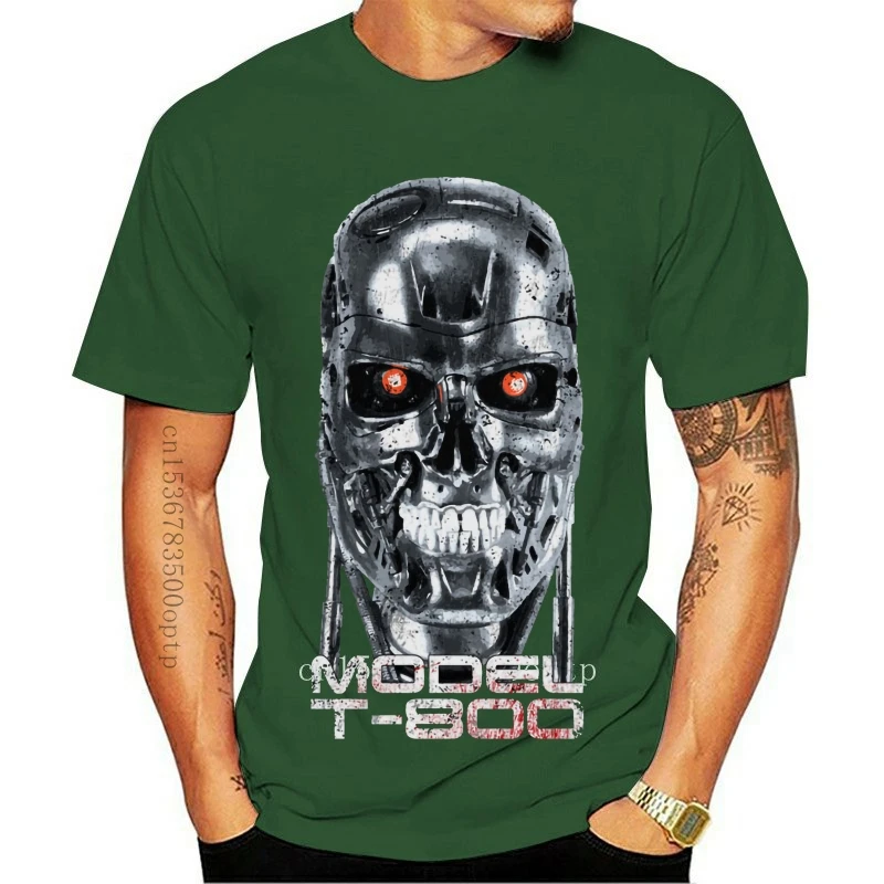 

Новая модель головки черепа, T-800 Футболка-Cyberdine Skynet, киборг Терминатор, футболка