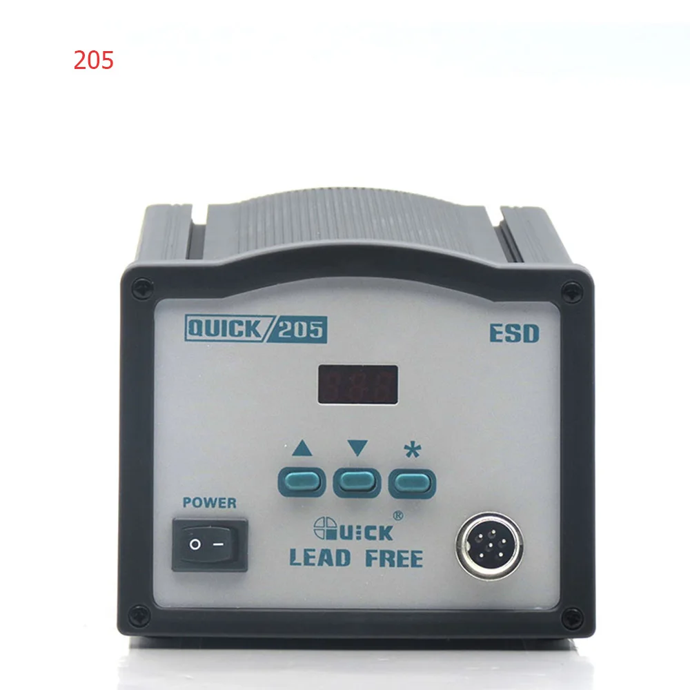 

QUICK 205 150W High-Power Lead-Free Soldering Station Digital Display Thermostat Soldering 902A Handle Assembly