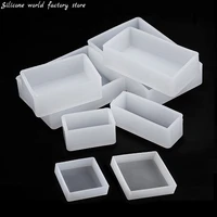 silicone world cuboid cube epoxy resin mold crystal epoxy silicone mold diy jewelry pendant storage tray candle mold making tool