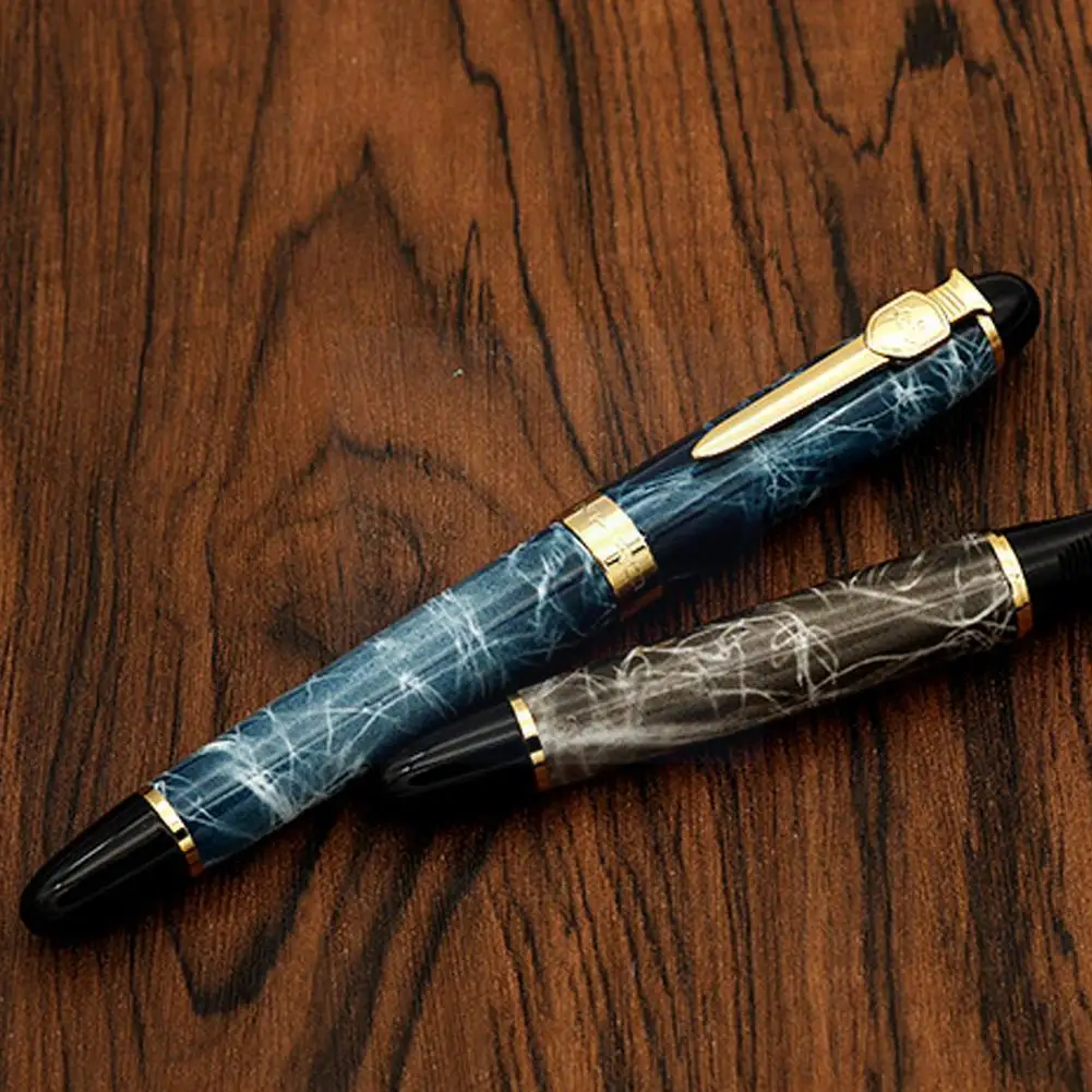 

New Genuine Jinhao Luxury Dazzle Blue Fountain Pen Writing Inking Supplies School Quality High Supplies For Office Metal Pe N4W7