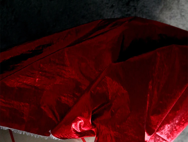 Глянцевая чистая Красная тонкая термополиуретановая ткань блестящая текстура