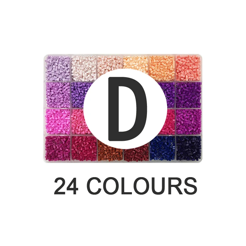 D YantBeads 2,6 мм Мини бусины комплект ювелирных изделий 96/120/144 цвета 550 шт. цветов DIY Хама бусины железных шариков высокое качество подарок - Цвет: D