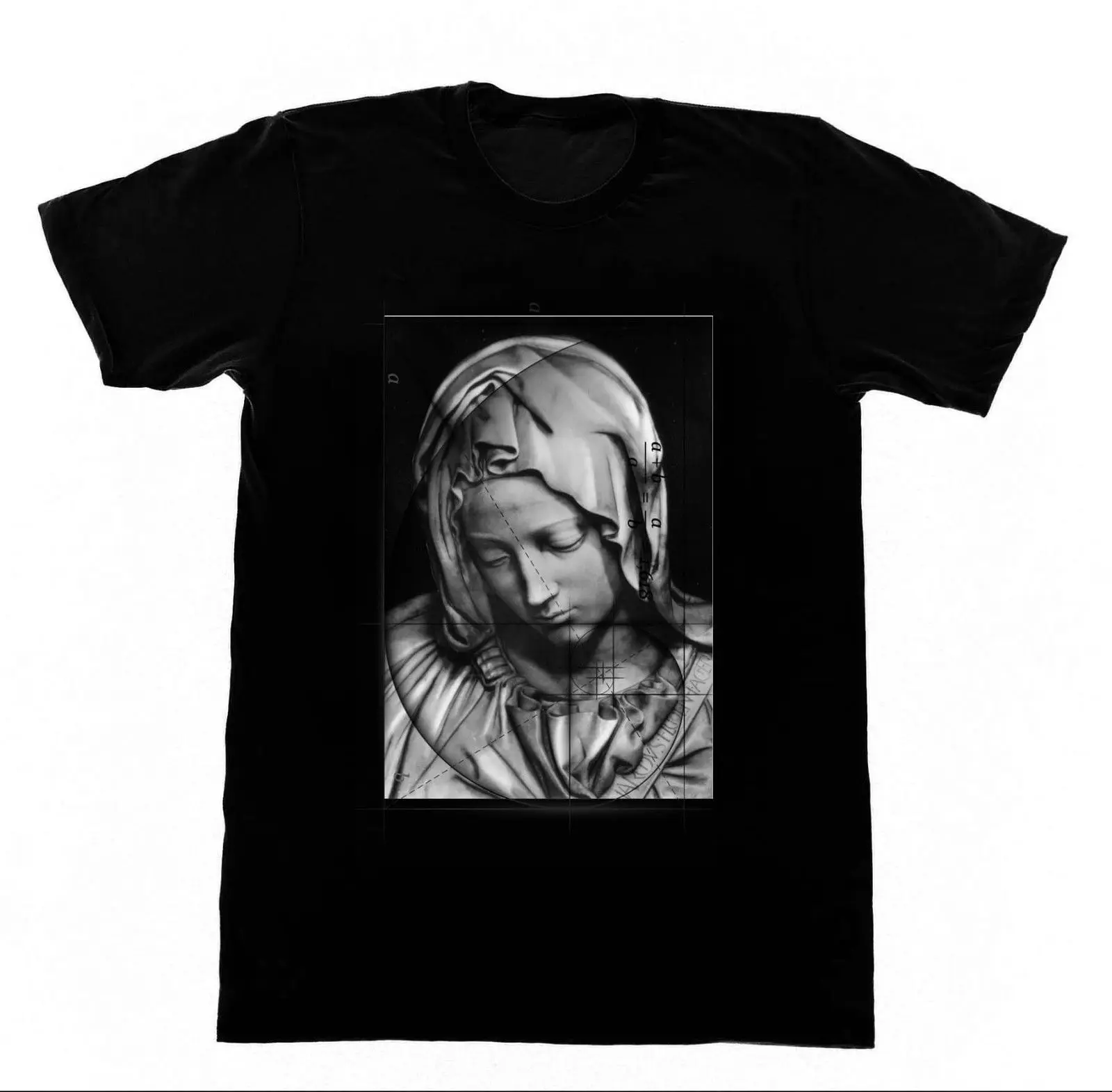 

Piety of Mary Leonardo Da Vinci Shirt 73 T Shirt Golden Mean Fabraconi Geometry 100% Cotton T-Shirts Brand Clothing Tops Tees