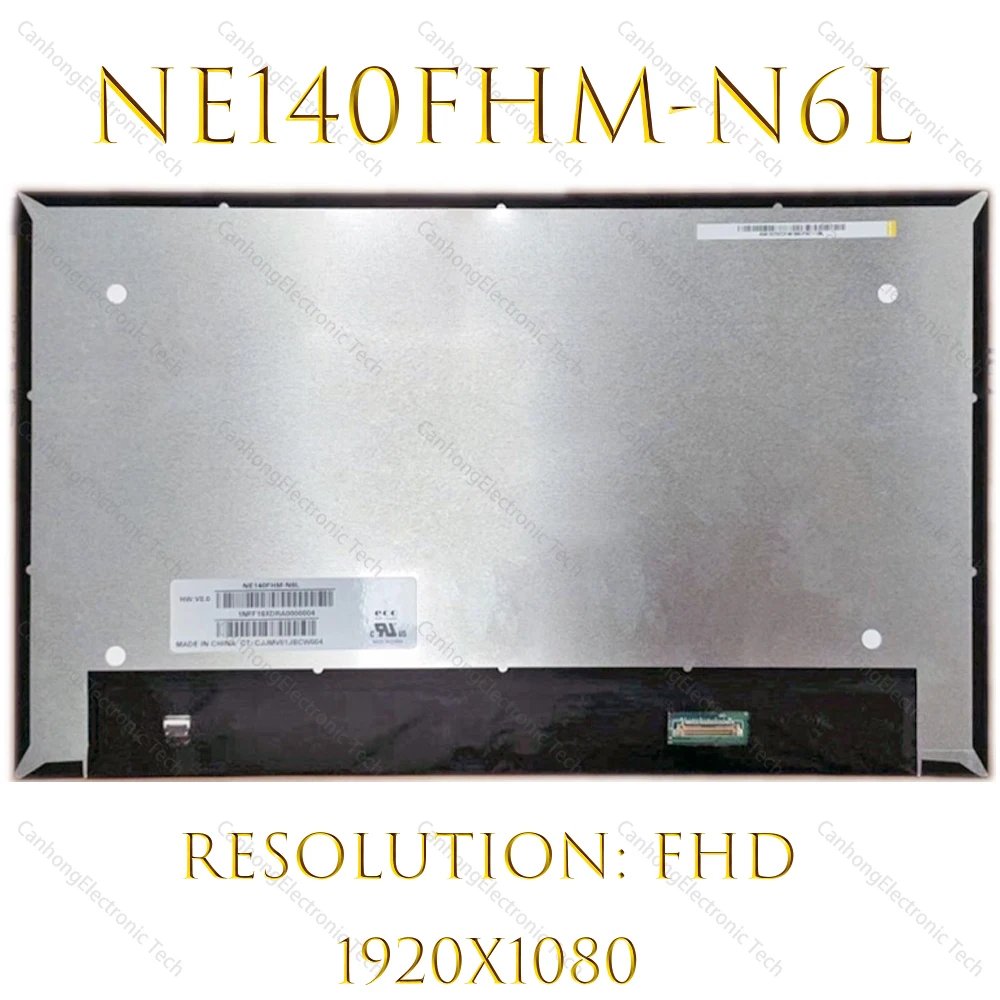 

Светодиодный ЖК-экран 14 дюймов для головного света, подходит для NE140FHM N6L, 100% sRGB Nits 400 EDP 30PIN 60hz FHD 1920*1080