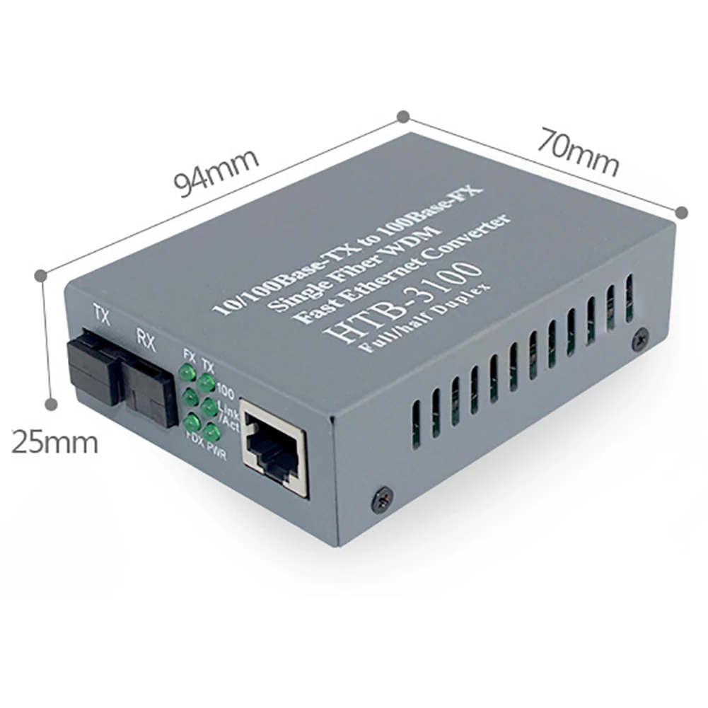 1 пара медиа конвертер HTB-3100 волоконно-оптического одномодового одиночного