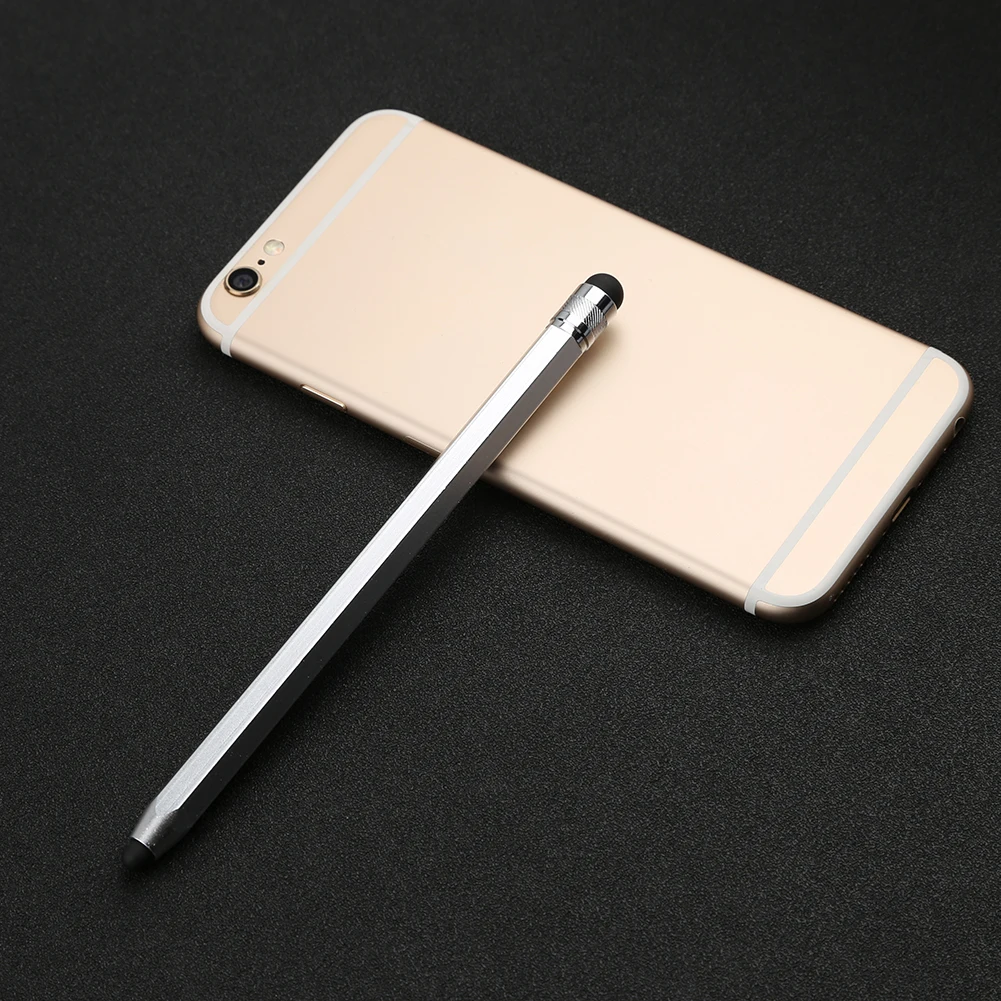 

WK129 Silicone Dual Tips Capacitive Stylus Pen Aluminum Touch Screen Drawing Painting Pen for Smart Phone Tablet PC Computer