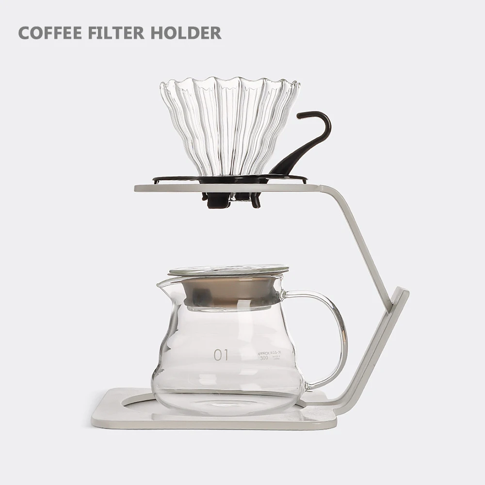 

Metal Base Hand Coffee Filter Holder White Coffee Cup Holder Hand Coffee Filter Dripper Pot Rack Holder Stand Coffee Accessory