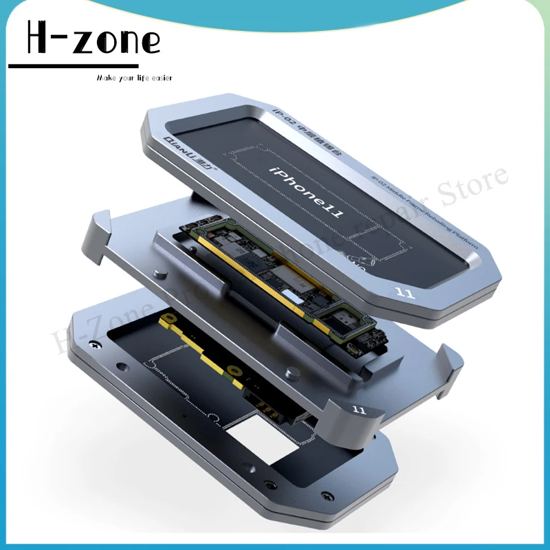 

Qianli Metal BGA Reballing Stencil Platform Motherboard Middle Layer Planting Tin Solder Template for iPhone X XS XS MAX 11 Pro