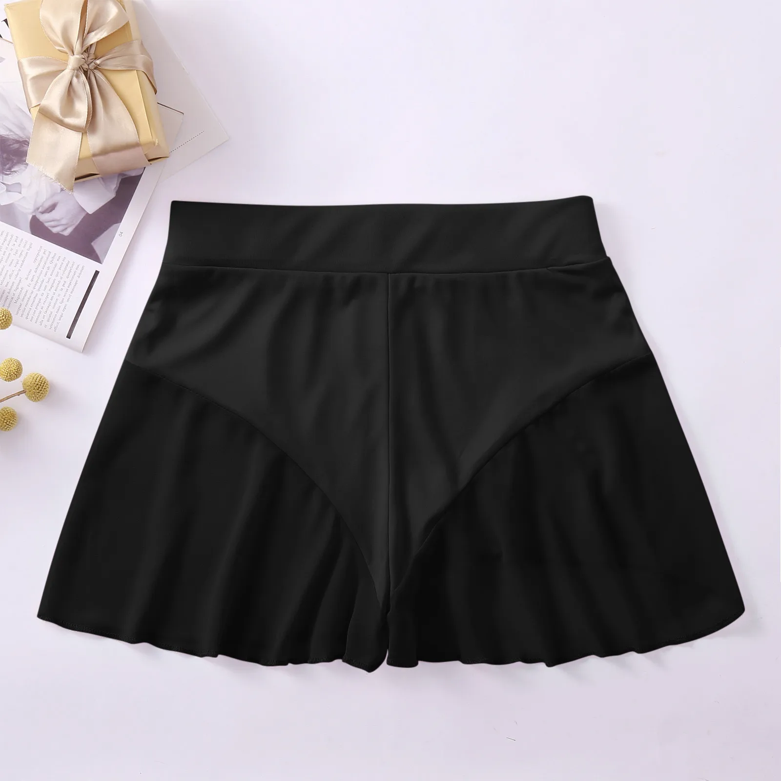 

Summer Fashion Women Shorts High Waist Solid Color Pole Dance Ruffled Hot Plus Size Casual Ladies Clothes Mini Tight Short
