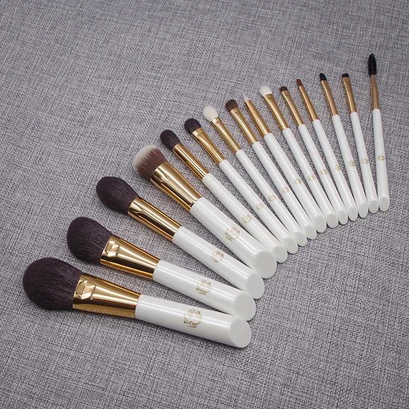 Набор профессиональных кистей для макияжа ручной работы 15 шт. кисти лица пудры