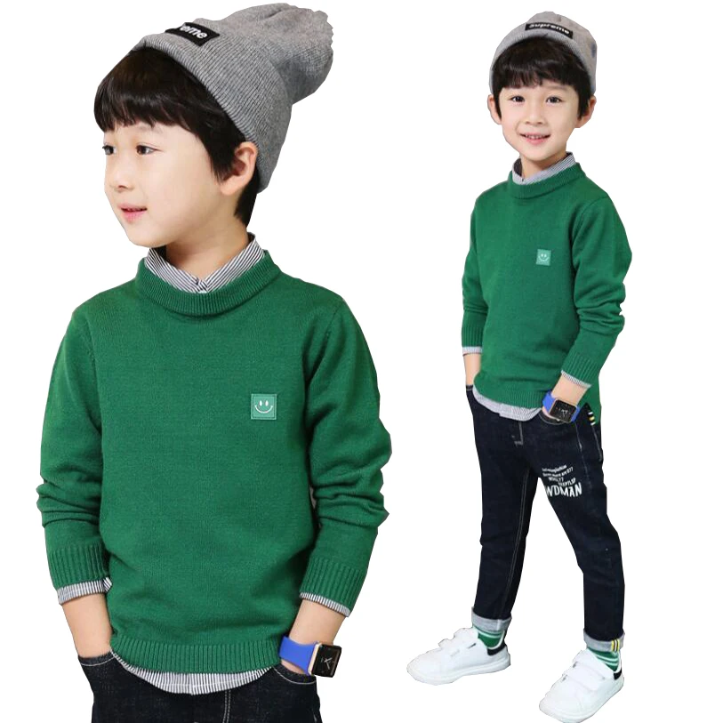 Одежда для мальчиков Детская осенняя теплая куртка детская зимняя вязаная