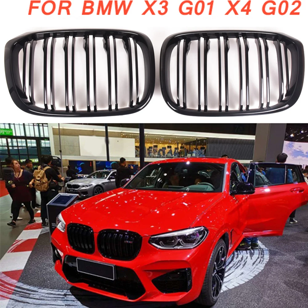 

Глянцевая черная передняя решетка для почек, решетка для BMW X3 G01 X4 G02 для BMW X3 25i 28i для BMW X4 25i 30i