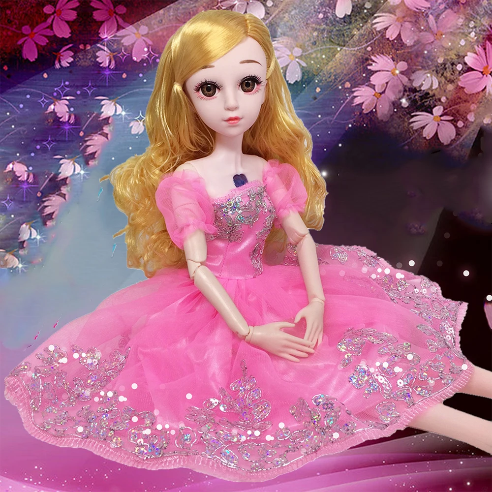 

Object for Girl 60cm Dolls Dress Laceed Skirt Beautiful Princess Dress Pink Flower Wear for 60cm Doll Clothes