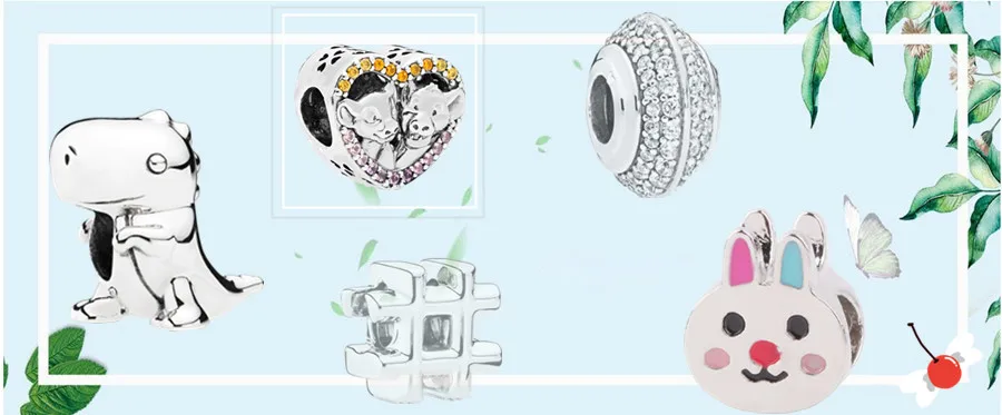 Couqcy Модные DIY Античные Подвески в виде звезды и сердца, оригинальные подлинные 925 серебряные бусины, подходят для Пандоры, подвески, браслеты и ожерелья