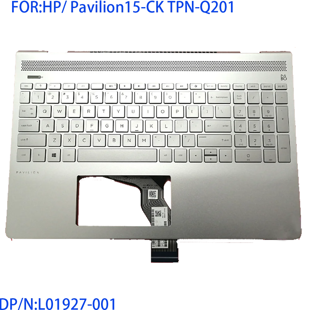 

Оригинальная Новинка для ноутбука HP Pavilion 15-CK Series 15-CK010 TX 15-CK032TX, подставка для рук, верхний чехол, английская клавиатура, искусственная серебр...