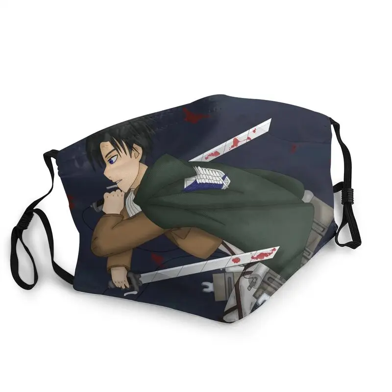 

Мужская дышащая маска манга Атака Титанов, маска для лица, маска против смога, пылезащитный чехол, респиратор, маска для рта