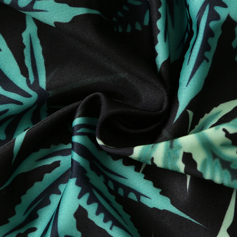 Сексуальный слитный купальник на молнии женский пуш ап монокини с принтом летняя