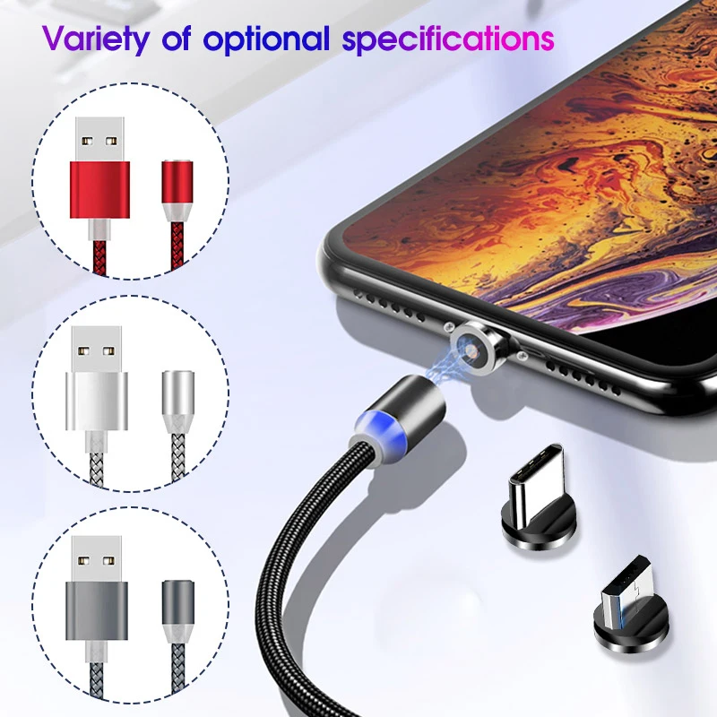 Магнитный Micro USB кабель для мобильного телефона Xiaomi Android Быстрая зарядка usb type C