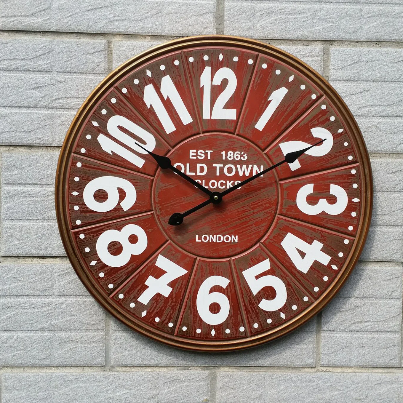 Большие деревянные настенные часы современный дизайн 3D наклейки Европейский