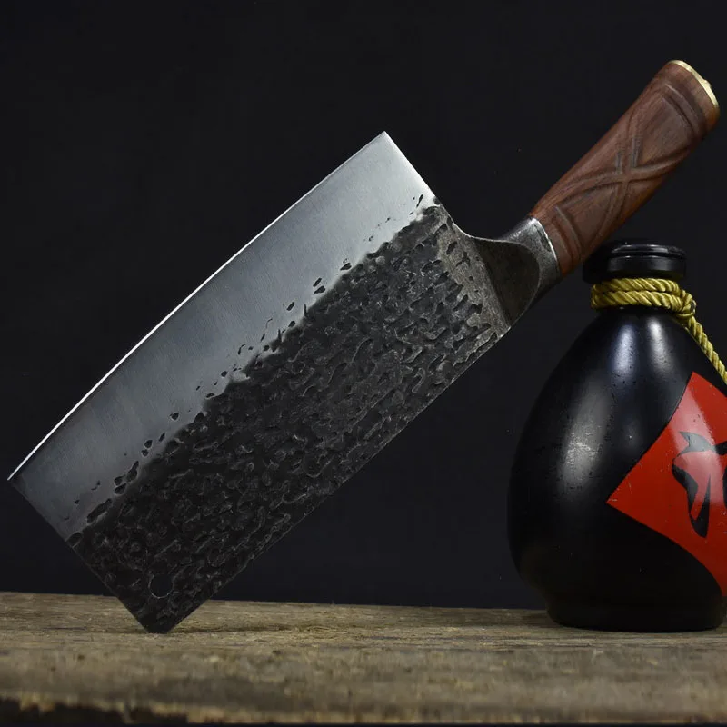 

Longquan 7.5 Inch Chinese Chef Knife Handmade Forge Steel Kitchen Knives Slicing Cleaver China Knife For Cutting Vegetables Meat