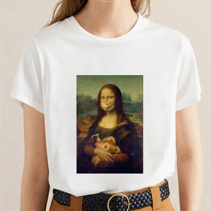 

Casual Harajuku Aesthetics Short Sleeve White Tops Female T-shirt T shirt Women Spoof Personality Fashion Tshirt