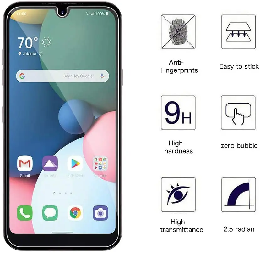 Закаленное стекло для экрана LG K31/Q31/Aristo 5/K8X/Phoenix 5/Reflect/Risio 4/Fortune 3 пленка Tribute Monarch |