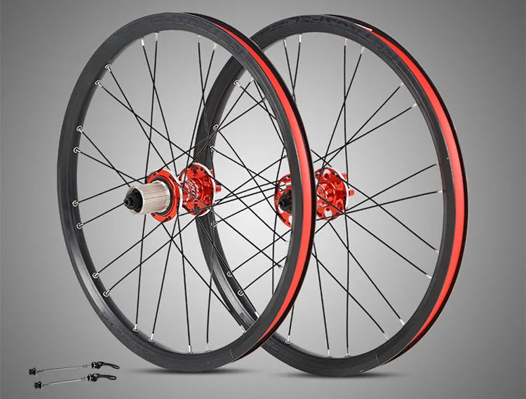 RS MTB Горный BMX велосипед 4 герметичный подшипник складной велосипед круглые спицы 24 Отверстия 20 дюймов дисковый тормоз маленький диаметр колеса колесная