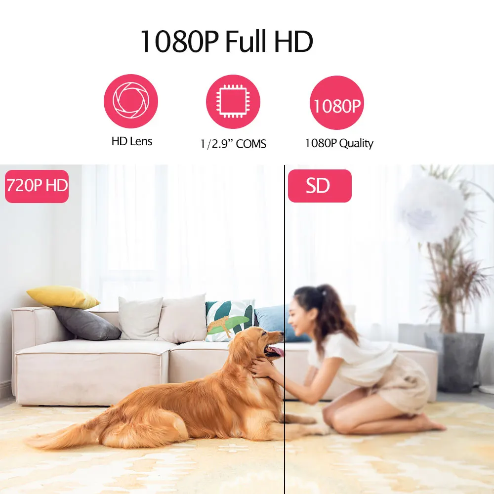 720P HD мини ip камера Wi Fi домашняя видеонаблюдения беспроводная для дома P2P